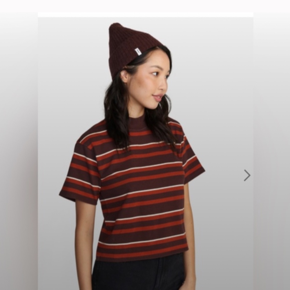 RVCA Boxy Mock Neck Short Sleeve Shirt